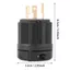 JUIC Twist Lock Ổ cắm điện, phích cắm L5-30P AC 125V 30A, Bộ chuyển đổi phích cắm màu đen 3 cực NEMA L5-30 Plug Ứng dụng công nghiệp