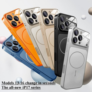 [Thay đổi ngay lập tức thành 17] Ốp điện thoại mờ cho iPhone 17 16 15 14 13 Pro Max thay thế vỏ 17 Pro Max PC cao cấp + Vỏ bảo vệ chống sốc từ tính mặt sau bằng kính