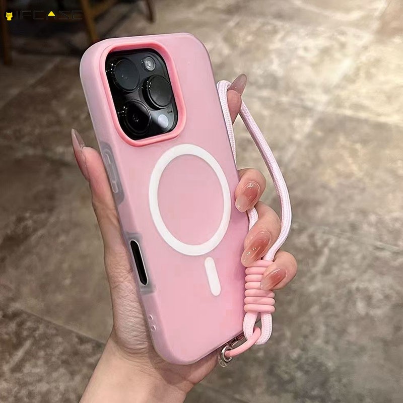 Dành Cho Redmi Note 12 Pro Plus 11 Pro Plus SE 10 Pro Max 10S 9 Pro Max 9S 9T 4G 5G Ốp Điện Thoại 2 Trong 1 Từ Tính Có Dây Đeo Nhiều Màu Kẹo Màu Mờ Vỏ Ốp Lưng