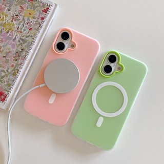Kẹo Màu Matte Jelly Ốp Lưng Điện Thoại iPhone 17 16 15 Pro Max 17 Air 16 15 Plus Từ Tính 2 Trong 1 Bao