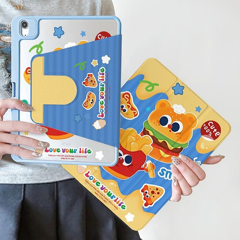 Ốp Bảo Vệ Cho iPad Air2 M2 Air6 M3 Air7 2025 A16 gen11th air 11 Air4 / air5 Gen7 Gen8 Gen9 pro 12.9 thế hệ thứ 10 M4 2024 pro11 Gen5 / 6 Mini4 / 5 / 6 air 13 inch 360 Vỏ máy tính bảng