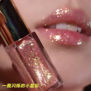 YW Mùa Xuân Mùa Hè Nhiều Màu Sắc Chameleon Ngọc Trai Son Bóng Môi Bề Mặt Gương Bóng Nước Sáng Ngọc Trai Với Nhấp Nháy Mịn