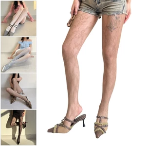 Treeling Họa Tiết Quần Fishnet Vớ Eo Quần Vớ Quần Legging Ren Quần Cho Nữ Bé Gái Mùa Hè Leggi