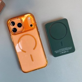Ốp điện thoại trong suốt từ tính trong suốt màu cam vũ trụ 17 Series mới cho IPhone 17 Pro Max 17 Air 15 16 Pro Max Vỏ cứng Vỏ chống sốc