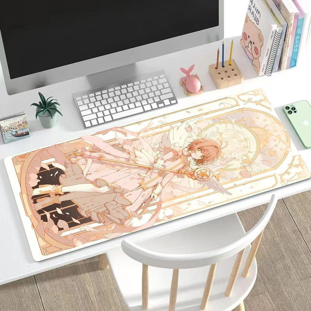 Miếng lót chuột hình tròn ma thuật Anime - Thảm trải bàn chơi game phong cách Mahou Shoujo, dày 3mm & chống trượt
