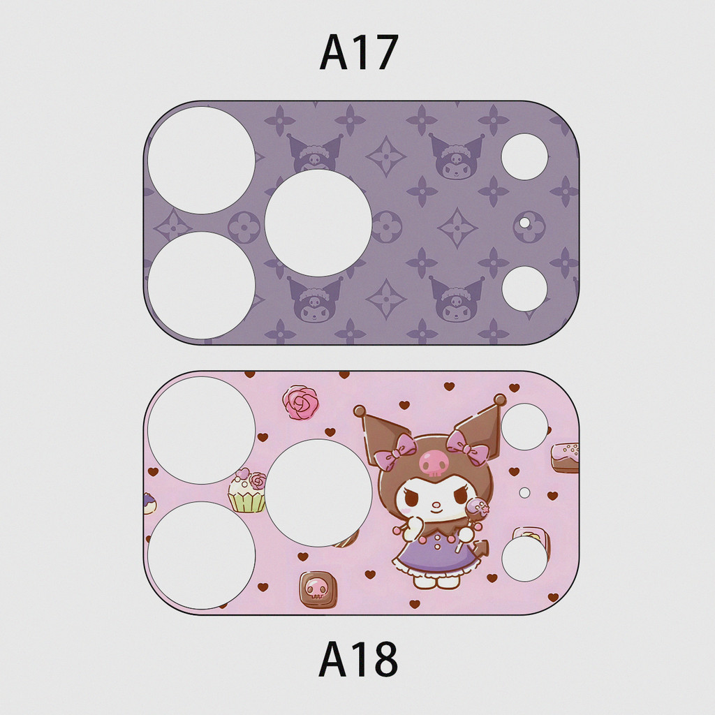 [2 Cái] Sanrio Hello Kitty Kuromi Cinnamoroll Miếng Dán Giấy Máy Ảnh Mềm Mỏng Cho iPhone 17 Pro / 17 Pro Max Trang Trí Phim Máy Ảnh Chống Mài Mòn Chống Trầy Xước Bảo Vệ Camera