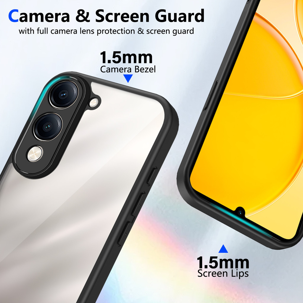 Ốp lưng Vivo Y04 Vỏ trong suốt mờ thời trang cho Vivo Y04 Vỏ điện thoại