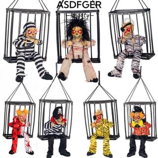 ASDFGER Halloween Tù Nhân Lồng Ma, Linh Kiện Điện Tử PP Vocalize Dạ Quang Hình Đầu Lâu, Cảm Biến Chuyển Động Trang Trí Đảng Chống Đỡ Halloween