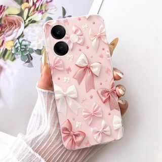Dành Cho Vivo V60 Lite 4G 5G Mới Thanh Lịch Họa Tiết Mèo Vỏ Vivo V60 V60lite Silicon Mềm TPU Vỏ Điện Thoại