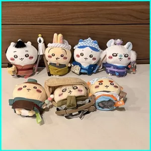 HK1 Chiikawa Usagi Hachiware Momonga Plushie Edo Period Samurai Series Dễ Thương Sang Trọng Túi Búp Bê Bông Quyến Rũ KH1