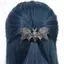 Kẹp Tóc Dơi AWNGD, Hợp Kim Vintage Gothic Tóc Barrette, Họa Tiết Rỗng Hình Bát Bạc Rồng Cánh Kẹp Tóc Halloween