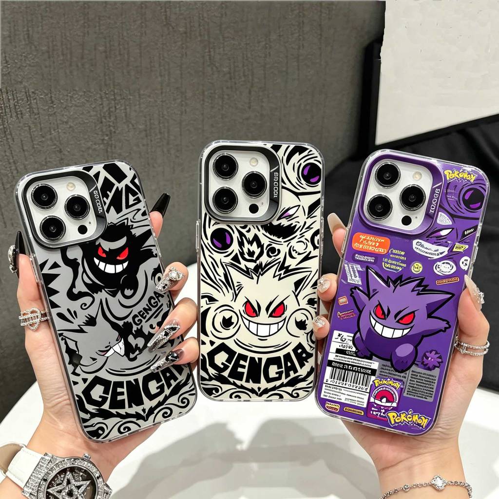 Ốp Lưng Cho Xiaomi Note 15 14 Pro 15 Plus Redmi 15 4G 5G 15A A7 PRO Note14 Vỏ Điện Thoại Di Động Anime Hoạt Hình Tím Gengar Cứng IMD