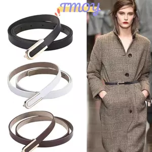 TMOY Nữ Thắt Lưng Tối Giản Pin Bule Da PU Mỏng Thắt Lưng Nữ Thắt Lưng Cho Quần Jean Váy Quần TMOY