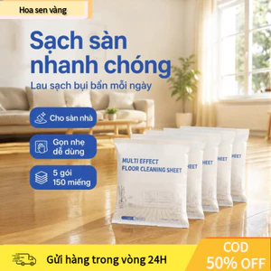 Combo 5 Gói Miếng Lau Sàn Hòa Tan Đa Năng - 150 Miếng, Thơm, Sạch, Bảo Vệ Sàn