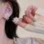 < Honeyba > Bông tai thả ngọc trai hoa thời trang dành cho phụ nữ Trang sức đám cưới Phụ kiện tiệc tùng đẹp