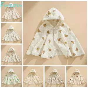 Khăn choàng chống nắng FUJIZOU, Áo chống nắng Cotton mùa hè, Áo choàng chống nắng thời trang cho bé trai và bé gái Áo choàng chống tia cực tím dành cho trẻ em ngoài trời