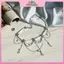 MYPANDA Mặt dây chuyền pha lê Dây thắt lưng cho nữ Pentagram Kim cương giả Ngọc trai Thắt lưng trang sức Bling sành điệu cho bữa tiệc đêm ăn mặc.