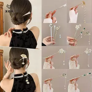 Chân Sti Tóc Cổ Điển Trung Quốc Dành Cho Nữ Bướm Hoa Ngôi Sao Tươi Handmade Kẹp Tóc Quyến Rũ Phụ Kiện Trang Sức Đồ Trang Trí Tóc [Mina]