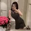 Thiết kế cổ dây kẻ sọc Hot Girl Feel Pleated Xù Dress Tính khí Váy Niche kim cương Ngôi sao ngọt ngào