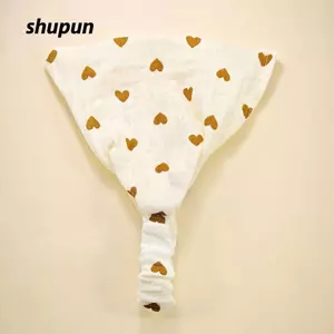 Mũ nón trẻ sơ sinh SHUPUN, Băng đô thoáng khí màu trơn, Mềm mại dễ thương có thể điều chỉnh Phụ kiện sơ sinh rộng rãi cho bé gái bé trai