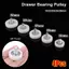 JUIC 1 Chiếc Tủ Di Chuyển Bánh Xe, M6 Chủ Đề Bên Ngoài Với Vít Ngăn Kéo Mang Ròng Rọc, Kim Loại Nylon Bền Cửa Trượt Phẳng Con Lăn Nội Thất