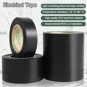 Băng chống cháy JUIC, Băng điện PVC chống thấm nước, Băng chống mài mòn tự dính màu đen