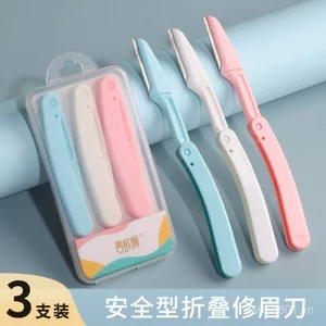 Bộ Tông Đơ Lông Mày Loại An Toàn Macro Lông Mày Dao Cạo Thép Không Gỉ Tông Đơ Lông Mày Lưỡi Dụng Cụ Làm Đẹp CYBY