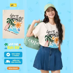 Áo thun nữ YODY in hình trẻ trung, có đồng phục gia đình, đội nhóm WCTS26S020