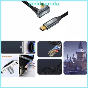 Dây sạc GODD PD100W USB C sang USB C Hỗ trợ truyền dữ liệu Video 4K 60Hz
