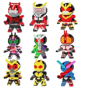 Kamen Rider Zi-O Mini Hạt Khối Xây Dựng Hình DIY Tự Lắp Ráp Tokusatsu Nhân Vật Handmade Hình Để Bàn Trang Trí Sưu Tập Đồ Chơi Quà Tặng Cho Người Hâm Mộ