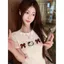 Mùa hè 2026 Áo thun ngắn tay Cotton mịn phong cách cay ngọt ngào Kitty chấm bi in nơ Slim-fit Slimer Look Niche Hot Girl Áo ngắn nữ