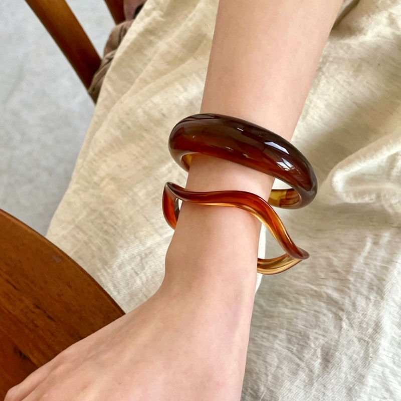 Vòng tay Acrylic Dopamine đầy màu sắc Thời trang mùa hè Phụ kiện cao cấp ngọt ngào dành cho nữ