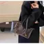 HFSHY Vintage Nâu Đậm Giả Da Túi Tote Dung Tích Lớn Tennis Raet Charm Chống Trầy Xước Cho Sử Dụng Lâu Dài VN