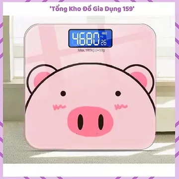 CÂN ĐIỆN TỬ SỨC KHỎE THÔNG MINH HÌNH LỢN HỒNG, Cân Điện Tử Hình Heo, Cân Sức Khỏe Gia Đình, Cân Kỹ Thuật Số,Độ Chính XáC