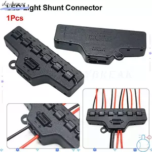 DAYBREAK 1 Cái Trung Tâm Cổng Phân Phối, Dây Dẫn Đồng 3 / 6 Cổng Đường Sắt Cổng Xe Lửa Hộp Chia Sẻ, Đầu Nối Đèn DC Kết Nối Song Song Song Đèn LED Đen Kết Nối Shunt