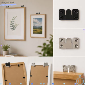DAYBREAK 10 Chiếc Giá Treo Hình, Dễ Dàng Lắp Đặt Chân Đế Treo Bằng Thép Không Gỉ, Thiết Kế Lồng Vào Nhau Đa Năng Cao Cấp Chống Rỉ Cố Định Tường Chân Đế Tường Văn Phòng