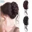 JVSUB Tóc Bun Móng Vuốt Kẹp, Tổng Hợp Lông Tơ Bun Đầu Tóc Giả, Bện Tóc Nâu Tự Nhiên Đen Tóc Giả Kẹp Tóc Phụ Kiện Tóc