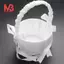 Lãng Mạn Trắng Satin Nơ Hoa Cô Gái Giỏ Tiệc Cưới