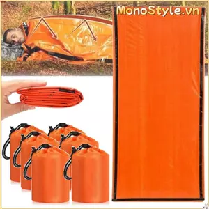 MONOSTYLE Bivy Sack, Túi ngủ khẩn cấp di động đa chức năng, Túi ngủ khẩn cấp chống nước nhiệt chống gió