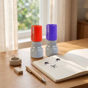 2 Miếng Tem Có Motif Hình Trụ Tự Mực Tem Có Miếng Lót Mực Sẵn Sàng Sử Dụng Nhẹ Cho Những Người Yêu Văn Phòng Phẩm