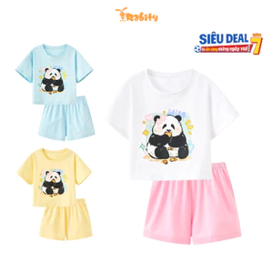 Đồ bộ thun tay ngắn gấu trúc bé gái Rabity 960.900