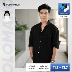 Áo sơ mi nam tay dài POPLIN, BST QUIET STRENGTH, Cao Cấp, Thanh Lịch - POLOMANOR