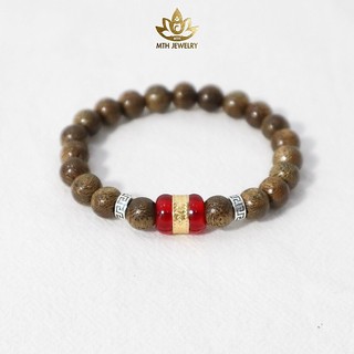 Vòng Tay Trầm Hương Tròn Đơn Tốc Việt Size 6/7/8/10/12mm - Mix Charm Đá Màu Lu Thống | Mộc Trầm Hương MTH
