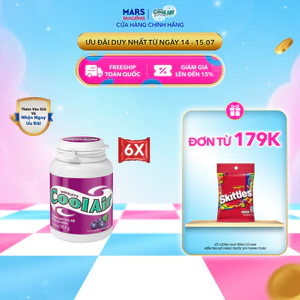 Combo 6 hũ Kẹo sing-gum Cool Air hương quả mọng hũ 38 viên