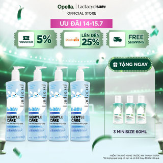 Bộ 4 Sữa Tắm Gội Trẻ Em Lactacyd Baby Gentle Care Bảo Vệ Dịu Nhẹ Cho Làn Da Nhạy Cảm 500ml