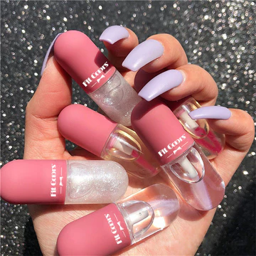 [Hàng có sẵn] Fit Colors Mini Capsule Lip Gloss Dưỡng ẩm trong suốt Màu sắc chiếu tăng cường môi Dầu bóng WJG