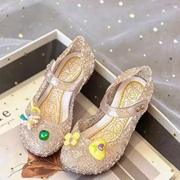 | women's sandals | sandals for girls ❦Trẻ Em Cao Gót Pha Lê Bé Gái Baotou Dép Mùa Hè Phong Cách Mới Giày Công Chúa Lỗ Nước Ướt Giày Sandal Dễ Thương♡