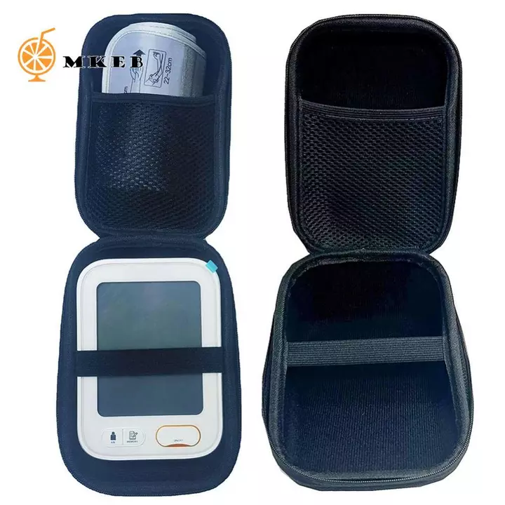 Hộp đựng máy đo huyết áp MKEB, Túi bảo vệ máy đo huyết áp tam giác vỏ cứng, có tay cầm Hộp cứng dung tích lớn di động cho máy đo huyết áp