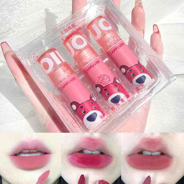 | 【his romand】 | ❃Cappuvini Matte Lip Glaze Set Matte Sinh Viên Đảng Giả Mặt Làm Trắng Da Chống Dính Cốc Môi Bùn Son Môi☜