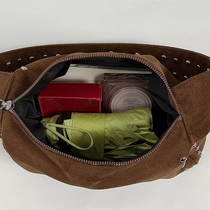 Women's Minimalist Suede Shoulder Bag – for Travel – 3